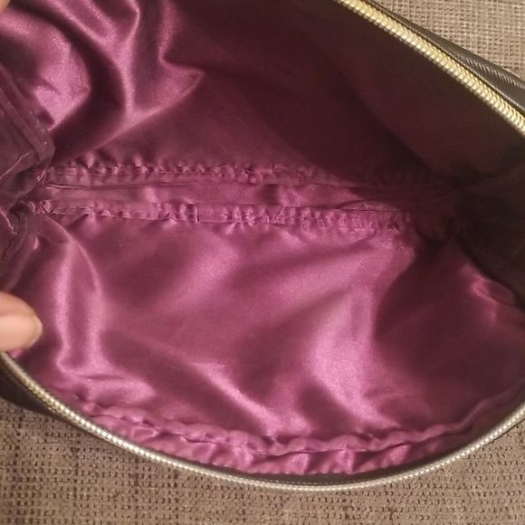 Tarte Cosmetics Toiletries Bag 9" X 6" Black Stefano Leather Look EUC! - Picture 9 of 9